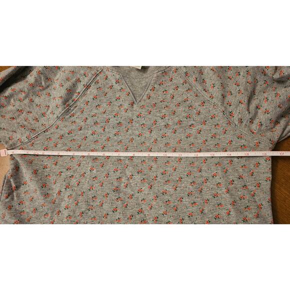 Matilda Jane Hello Comfy Layers Gray Floral Sweatshirt w/ Ruffle Hem sz S (590) - Picture 3 of 6